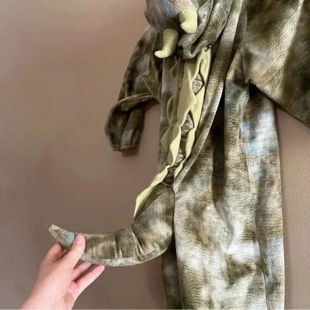 Vintage Sears Kids Dragon Dinosaur Costume Full Body 44” Dress Up Halloween